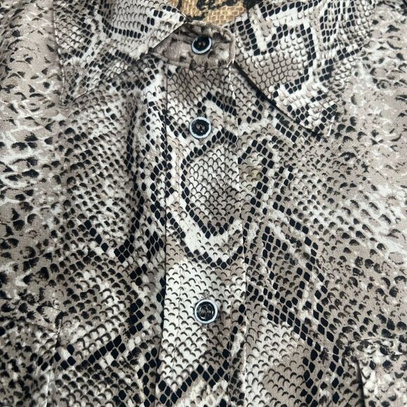 Gerard Darel animal print silk button up blouse size 10 mobwife mobwifeaesthetic - Picture 10 of 10